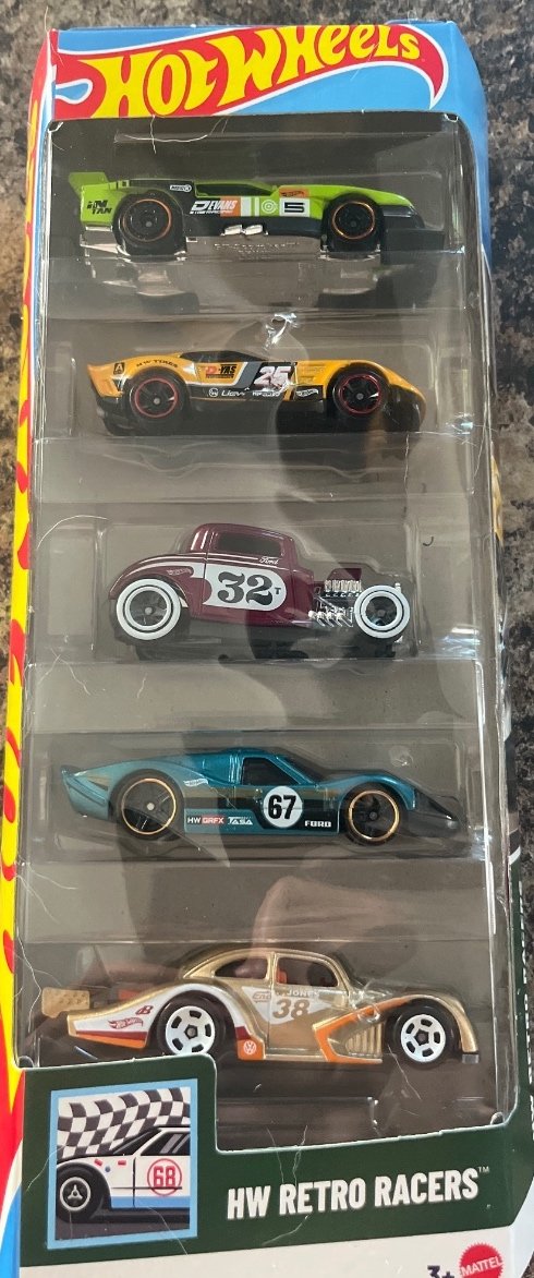 2025 Hot Wheels HW Retro Racers 5 Pack (5-Pack)