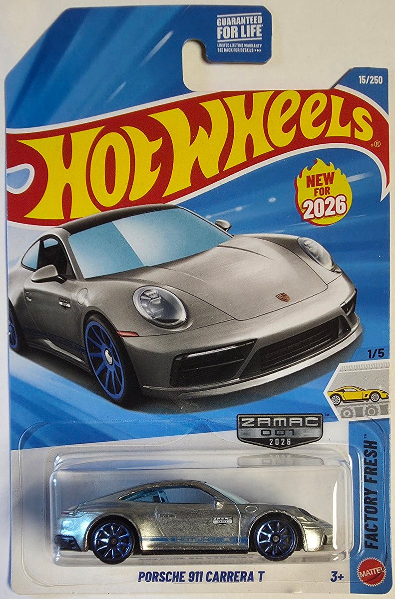 2026 Hot Wheels Porsche 911 Carrera T (Zamac)