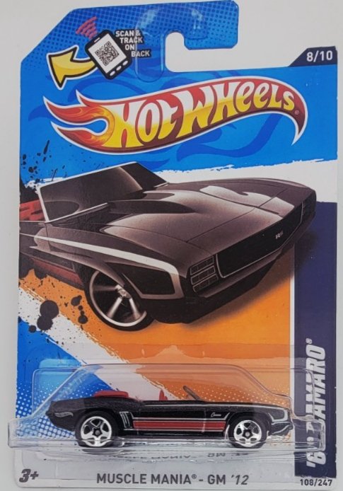 2012 Hot Wheels '69 Camaro