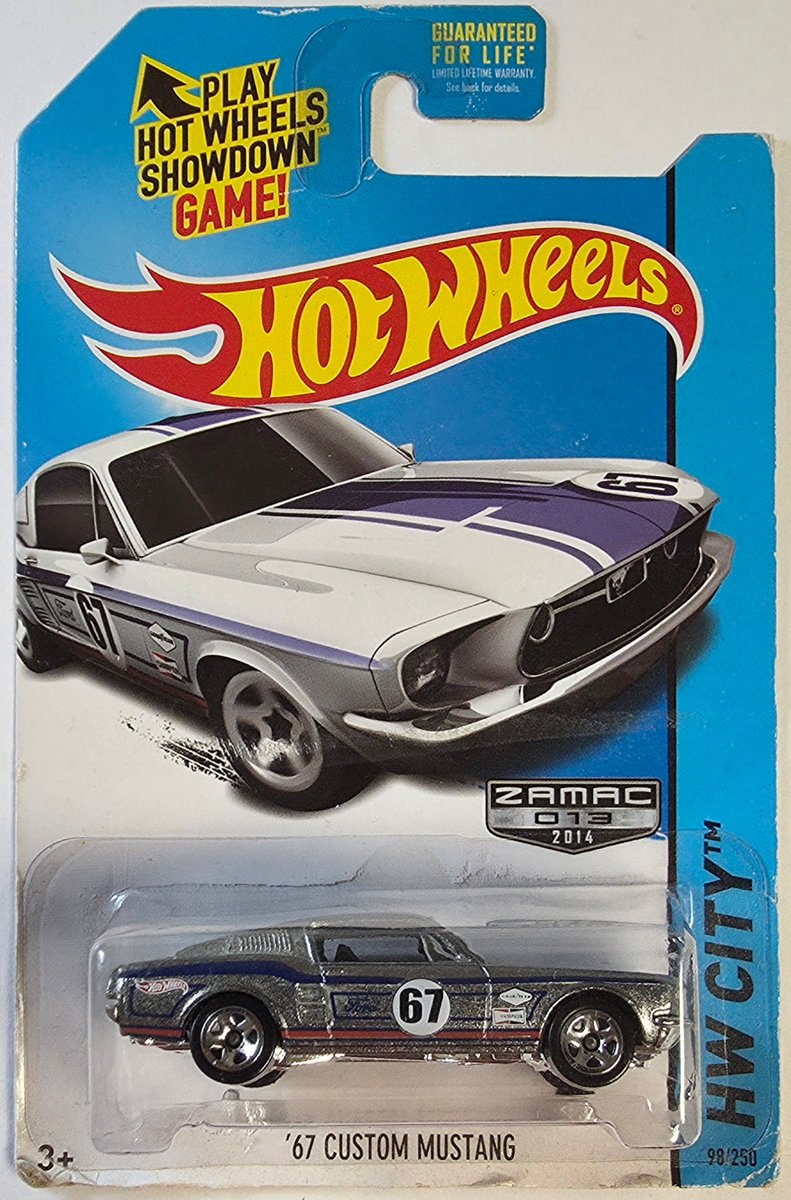 2014 Hot Wheels '67 Custom Mustang (Zamac)