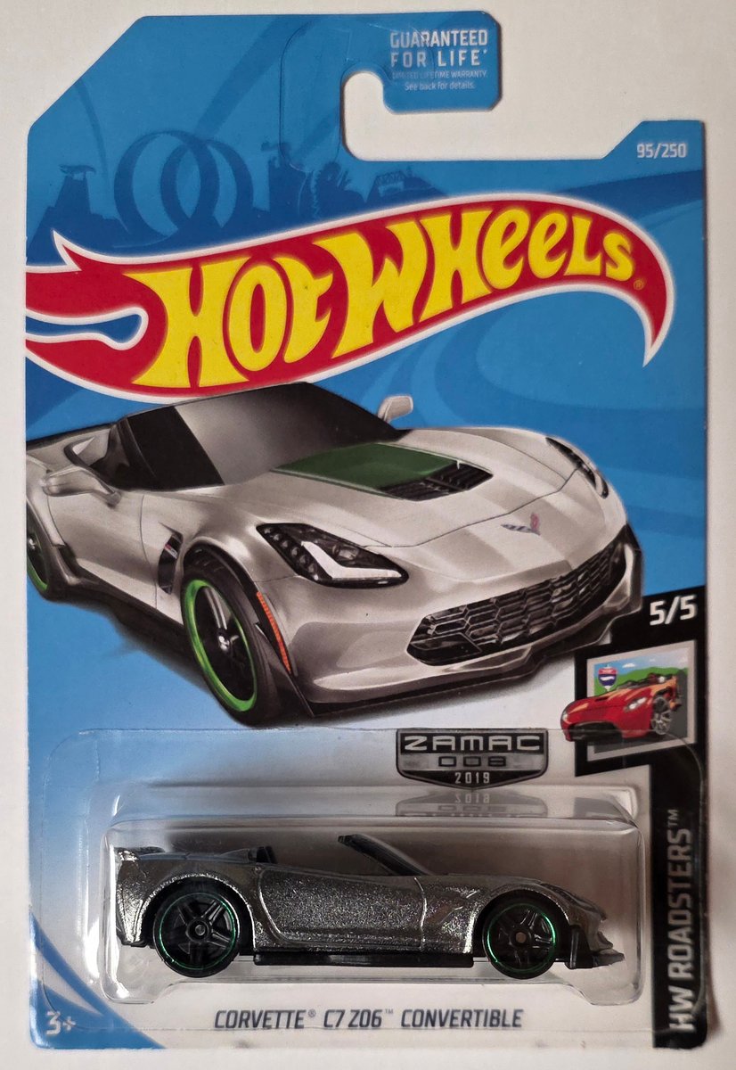 2019 Hot Wheels Corvette C7 Z06 Convertible (Zamac)