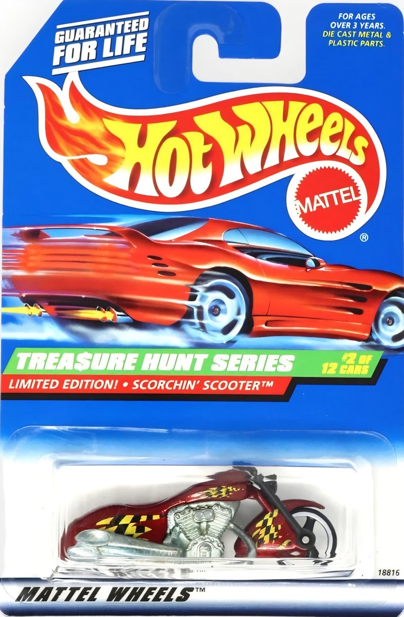 1998 Hot Wheels Scorchin' Scooter (Treasure Hunt)