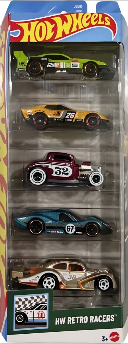 2025 Hot Wheels HW Retro Racers (5-pack)