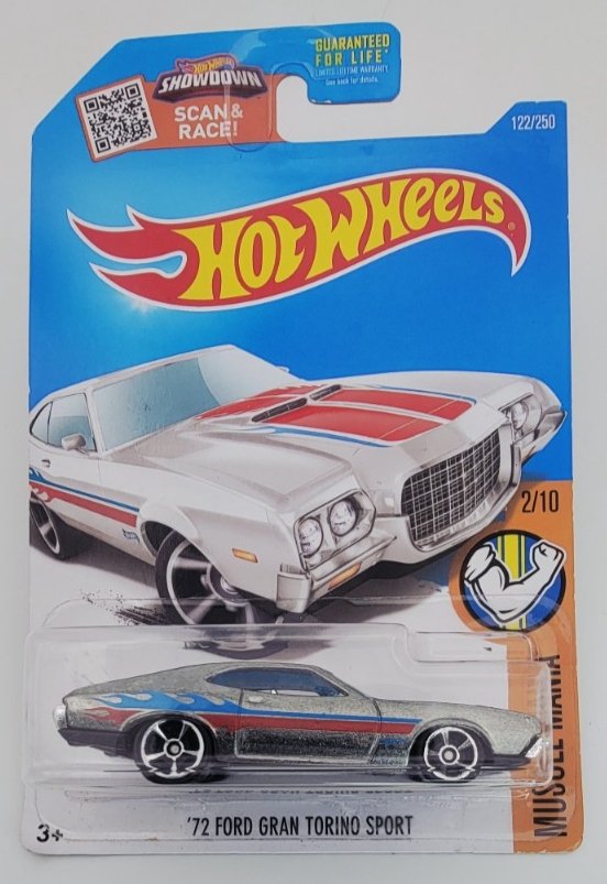 2016 Hot Wheels '72 Ford Gran Torino Sport (Zamac)