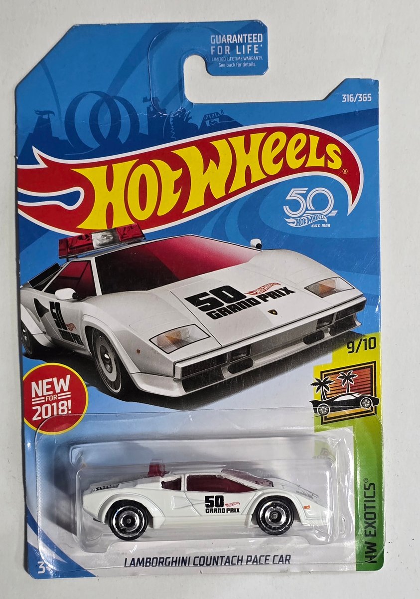 2018 Hot Wheels Lamborghini Countach Pace Car