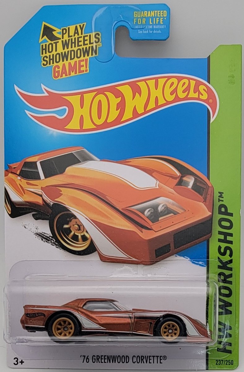 2014 Hot Wheels '76 Greenwood Corvette (Super Treasure Hunt)